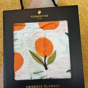 Orange Swaddle Blanket Clementine Kids